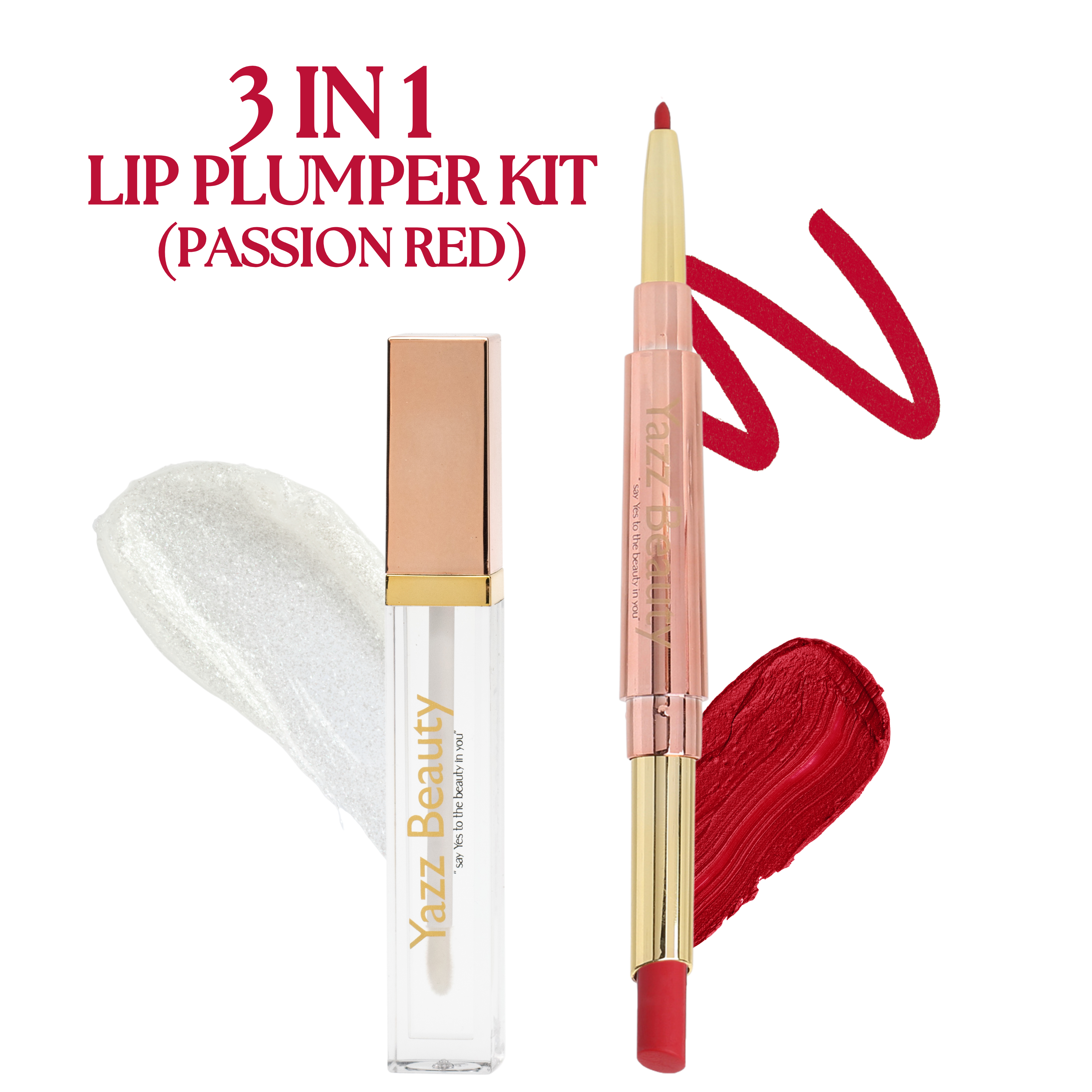 3 in 1 Lip Plumper Kit Passion Red