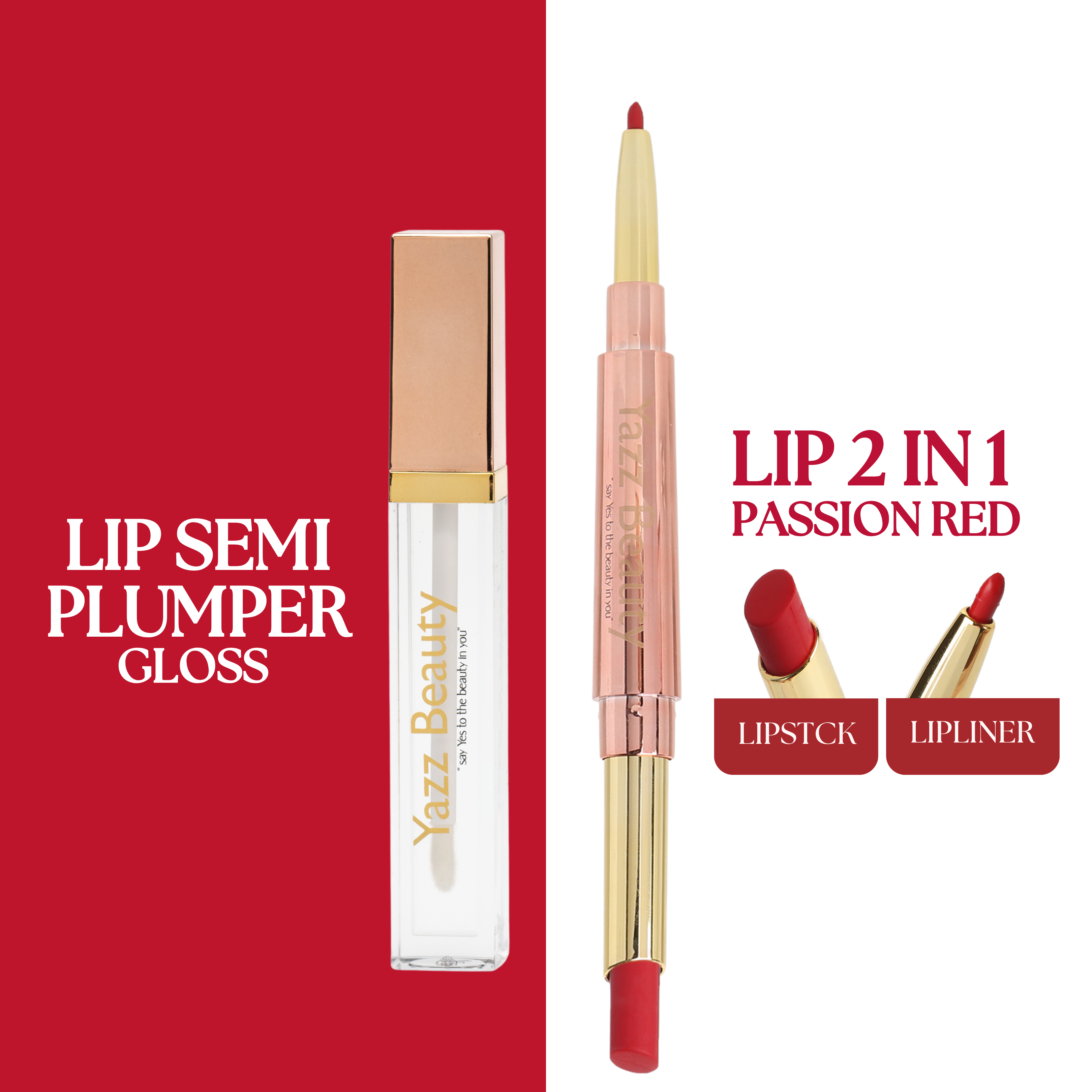 3 in 1 Lip Plumper Kit Passion Red
