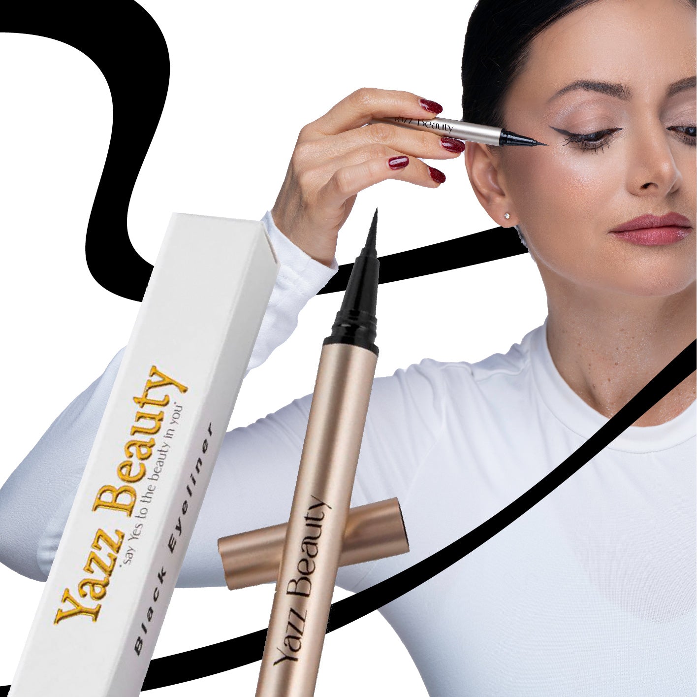 Long-lasting liquid eyeliner pen for all-day wear