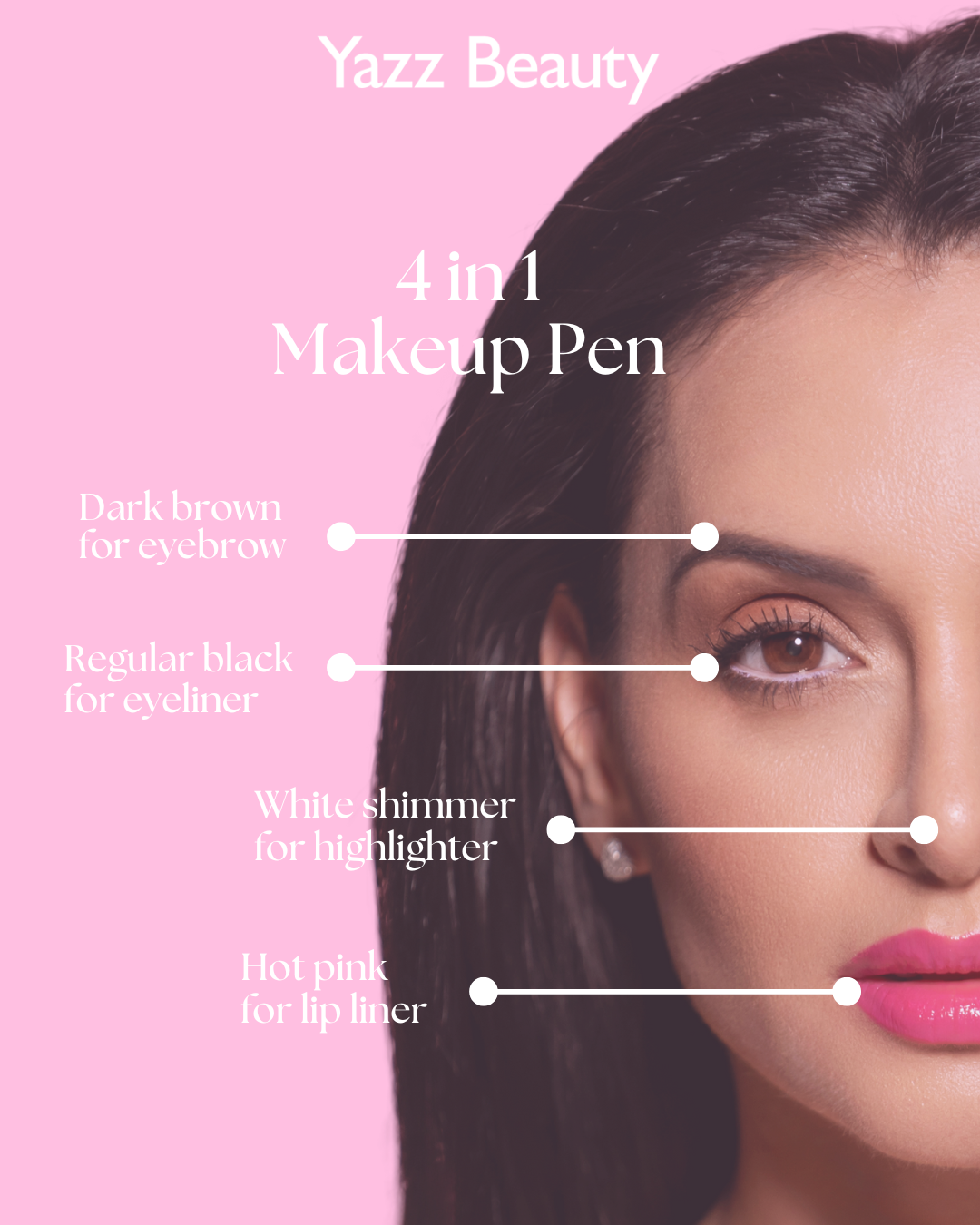 Makeup 4 in 1 Pen Pink