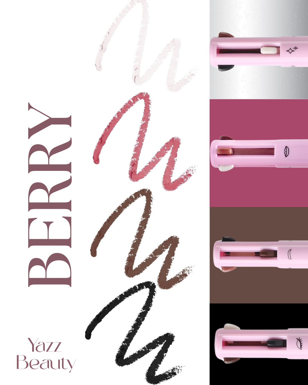 Makeup 4 in 1 Pen Berry