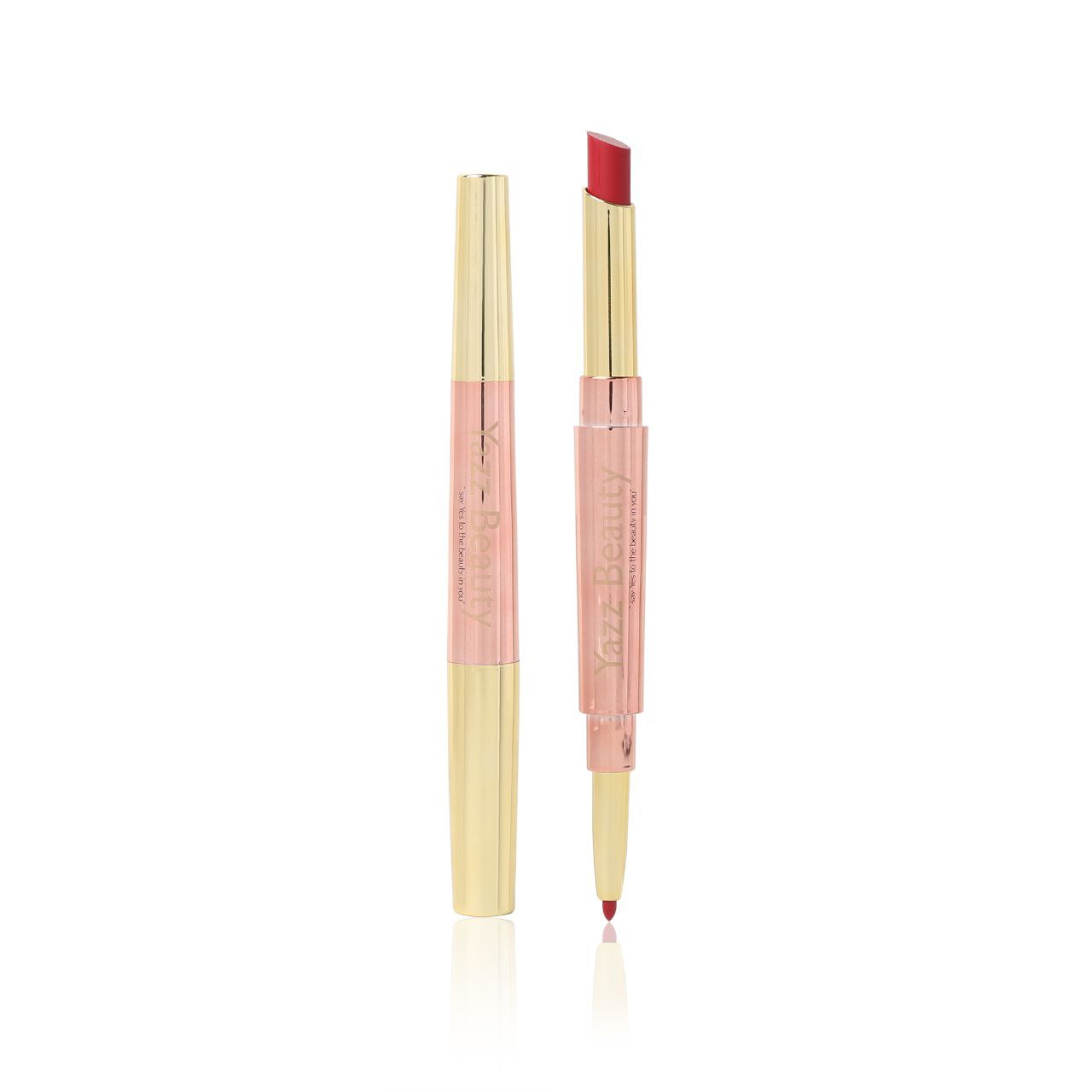 Lip 2-in-1 Passion Red – Long-Lasting Lip Liner + Lipstick | Yazz Beauty