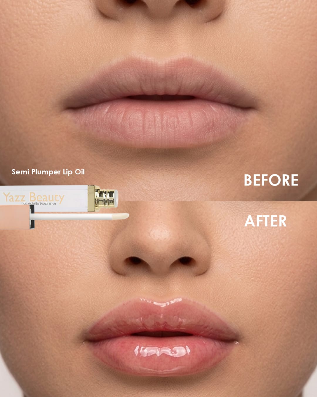 Hydrating Semi Plumper Lip Oil – Glossy, Volumizing & Vegan | Yazz Beauty